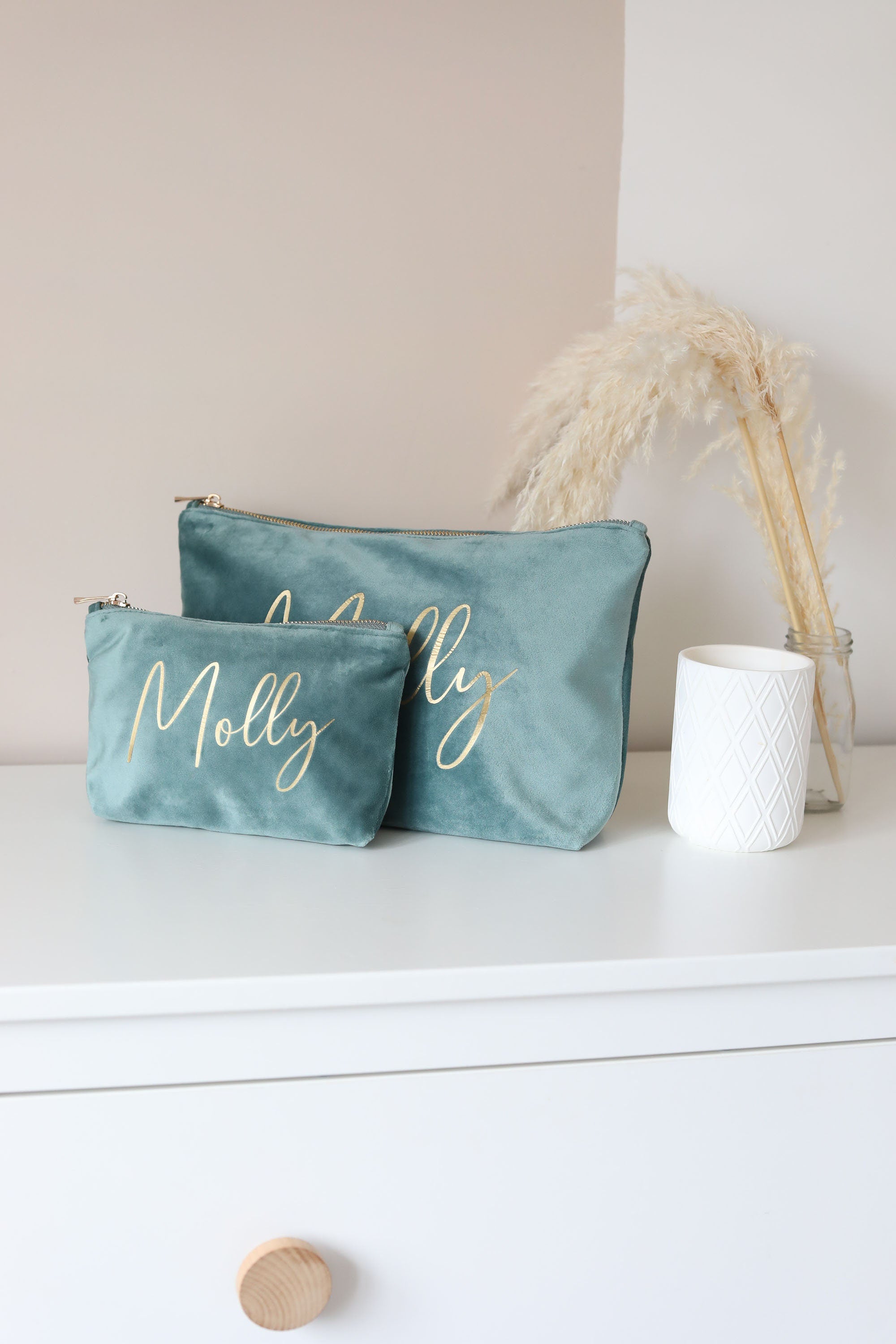 Personalised Makeup Bag, Custom Bridesmaid Gifts, Wedding Gift, Travel Toiletry Bag, Cosmetic Bag, Birthday Gift for Her, Mother's Day Gift