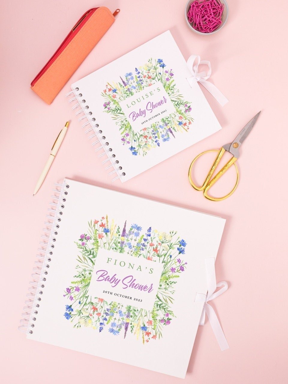 Personalised Baby Shower Scrapbook, Photo Book for Baby Shower, Baby Shower Activity, Gift for baby shower, baby in bloom, Keepsake Book - Jessica Hollie Gifts