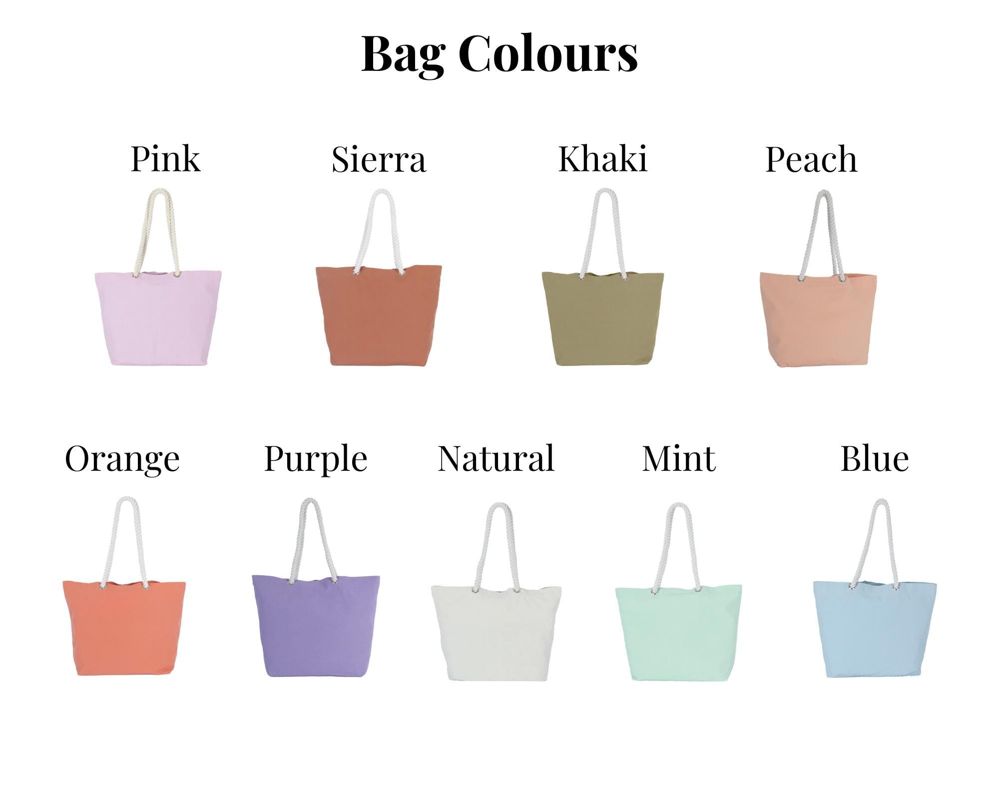 Personalised Beach Bag, Shopping Bag, Holiday Bag, Personalised Tote Bag, Rope Handle Tote, classic shopper, personalised name, monogram - Jessica Hollie Gifts