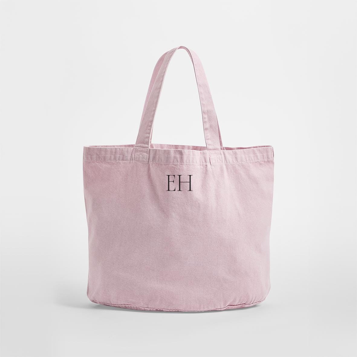 Personalised Custom Tote Classic Shopper Bag, Initials Monogram Beach Bag, Shopping Bag, Gift for Her, recycled cotton tote bag, washed look - Jessica Hollie Gifts