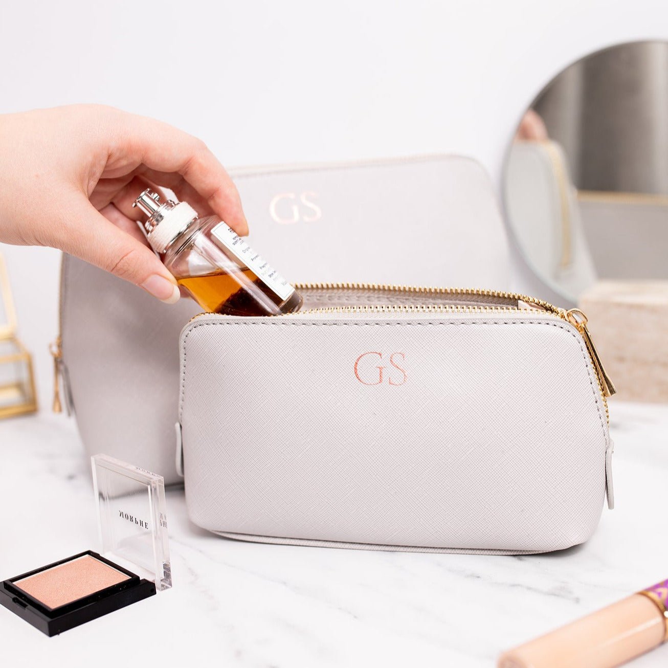 Personalised Makeup Bag – Custom Cosmetic Bag for Bridesmaids & Travel - Jessica Hollie GiftsBag