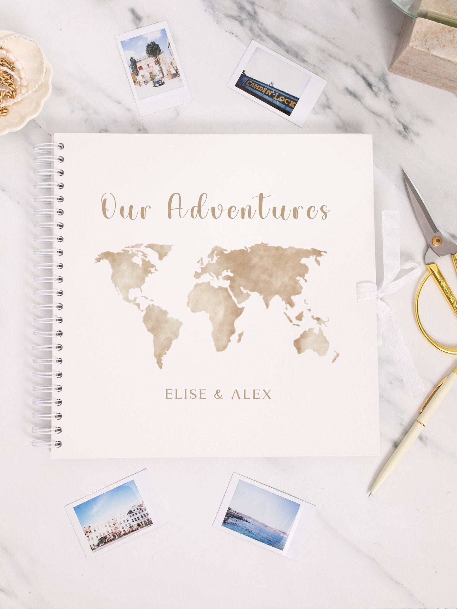 Personalised Travel Scrapbook for couples, Travel memory book, Personalised scrapbook for couples, Travel gift, Adventure book, Holiday book - Jessica Hollie Gifts